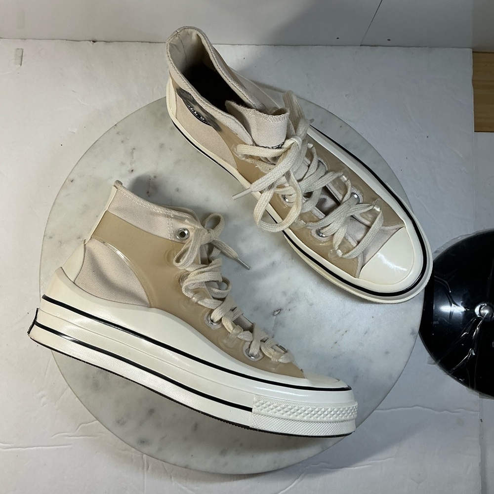 Converse X Kim Jones Women Size 8.5 Chuck 70 Utility Wave Hi "Natural" Sneakers